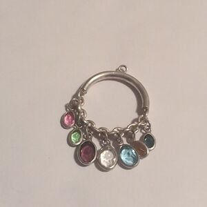 Elegant Silver‎ Multi-Color Gemstone Pendant